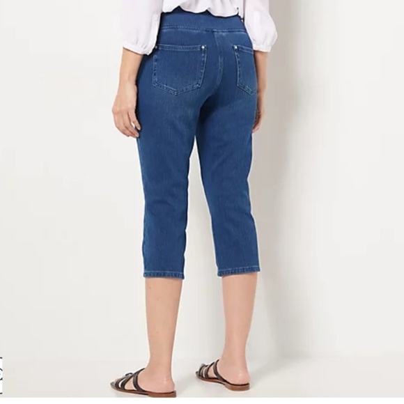 Belle Kim Gravel High Waisted Capri Jeans 16P - Picture 2 of 6